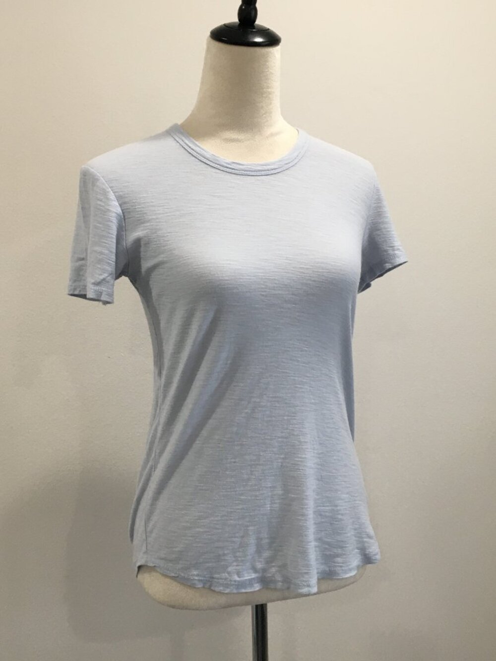 Share JAMES PERSE Light Blue Short Sleeve Round Neck Tee Shirt